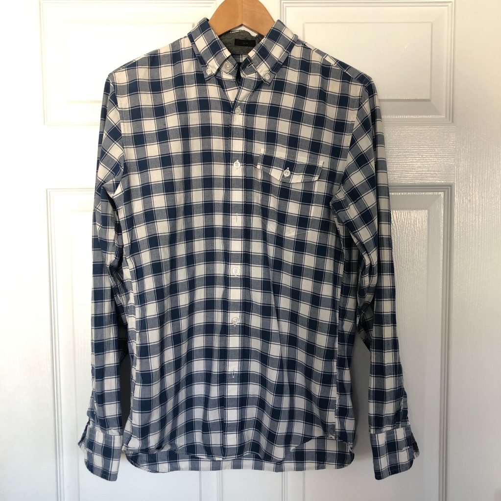 Blue/White Checked Button Down